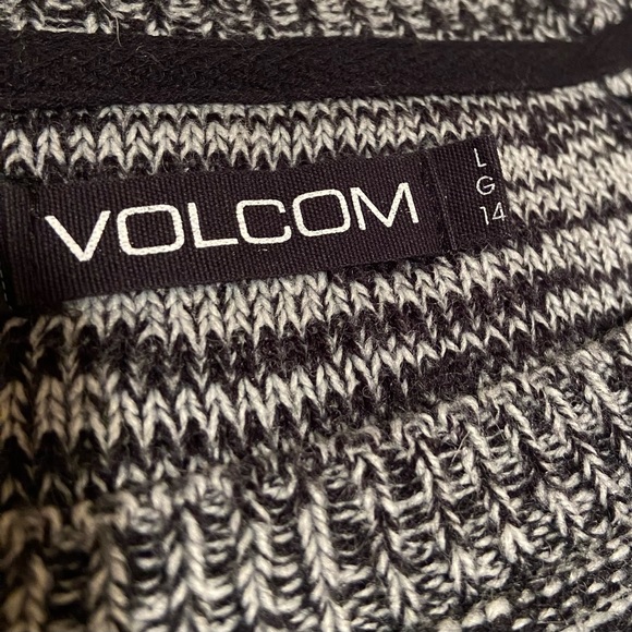 Black and Grey Volcom Sweater Girls Size Large/14 - Picture 2 of 4